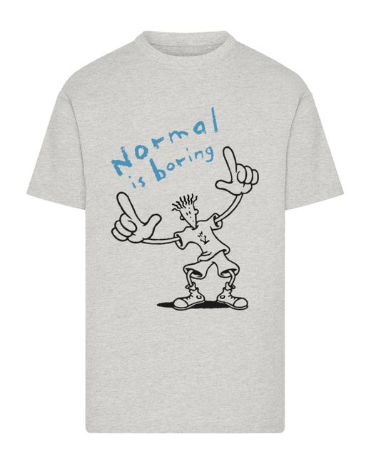 F4NT4STIC Shirt Fido Dido Points Normal Is Boring in Gray für Herren