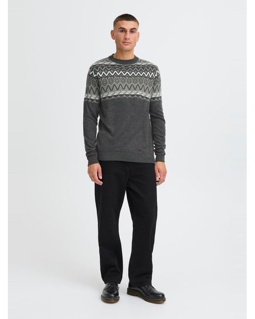 Solid Strickpullover Sdellis in Gray für Herren