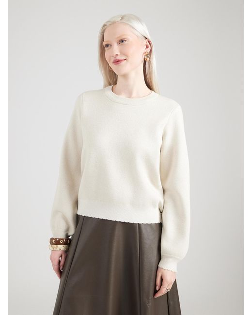 Numph White Pullover Bir Solid