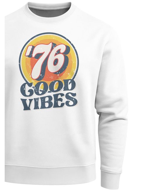 Neverless Sweatshirt Good Vibes 76 in White für Herren