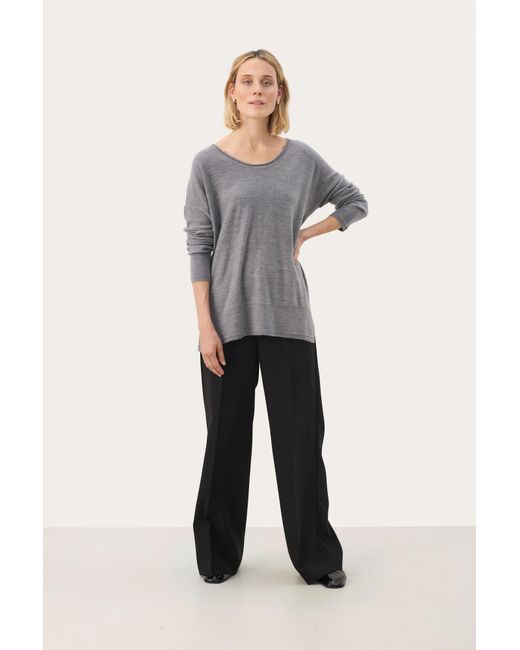 Part Two Gray Pullover Noura
