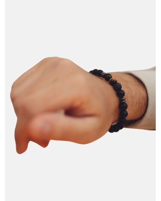 GOOD.designs Perlenarmband in Black für Herren