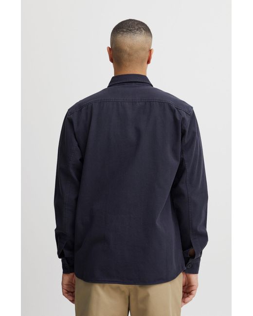 Solid Hemd in Blue für Herren