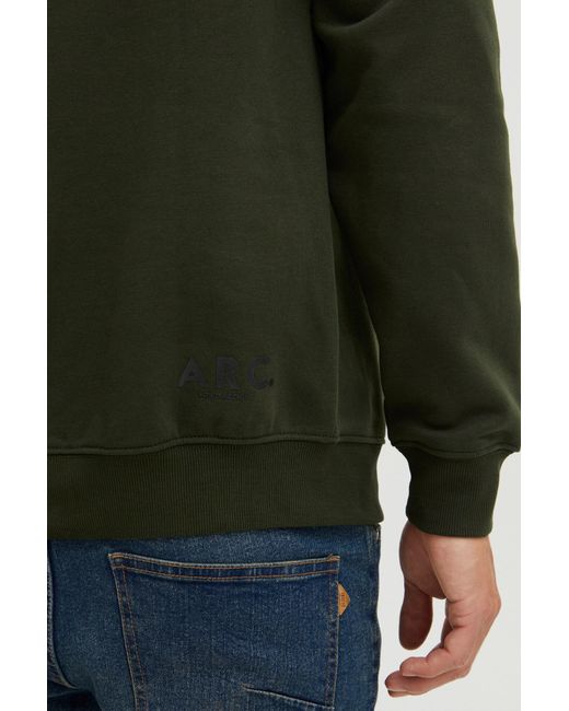 Solid Sweatshirt in Green für Herren