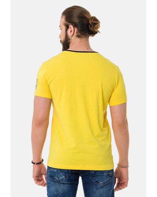 Cipo & Baxx T-shirt in Yellow für Herren
