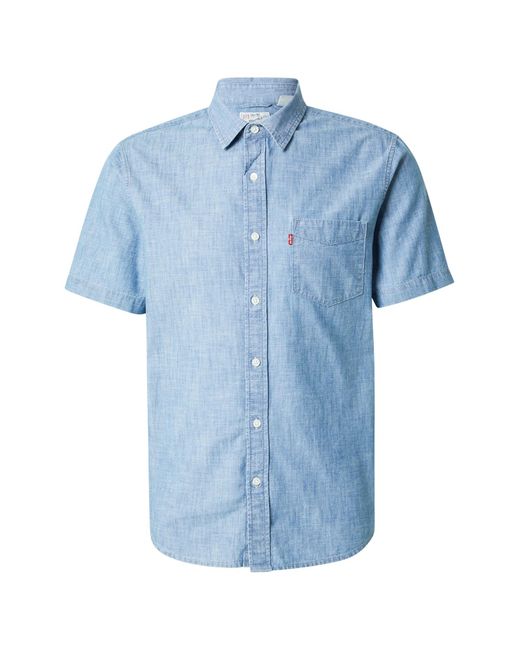 Levi's Levis Short Sleeve Sunset One Pocket Standard Fit Shirt in Blue für Herren