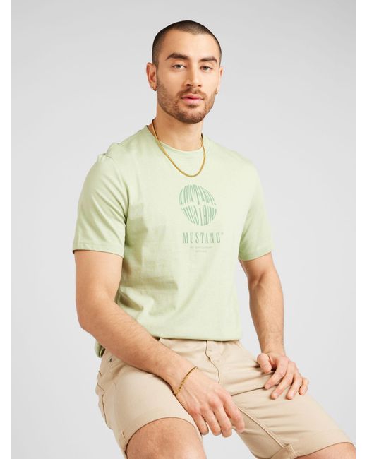 Mustang T-shirt 'austin' in Green für Herren