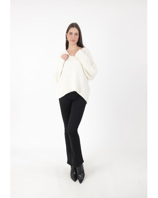 Elara White Pullover