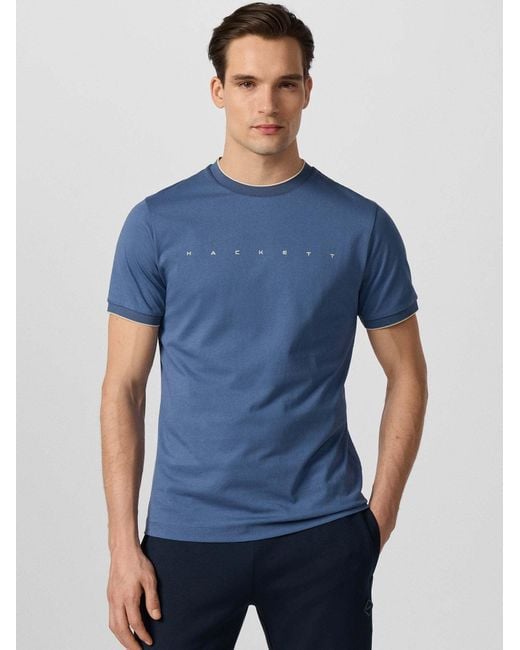 Hackett Basic-T-Shirt in Blue für Herren