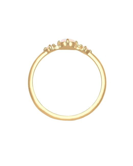 Elli Jewelry White Ring Opal