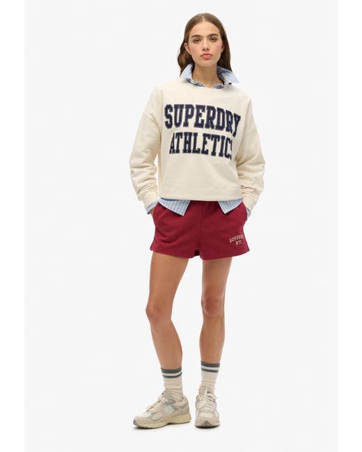 Superdry White Sweatshirt 'Athletic Essentials'
