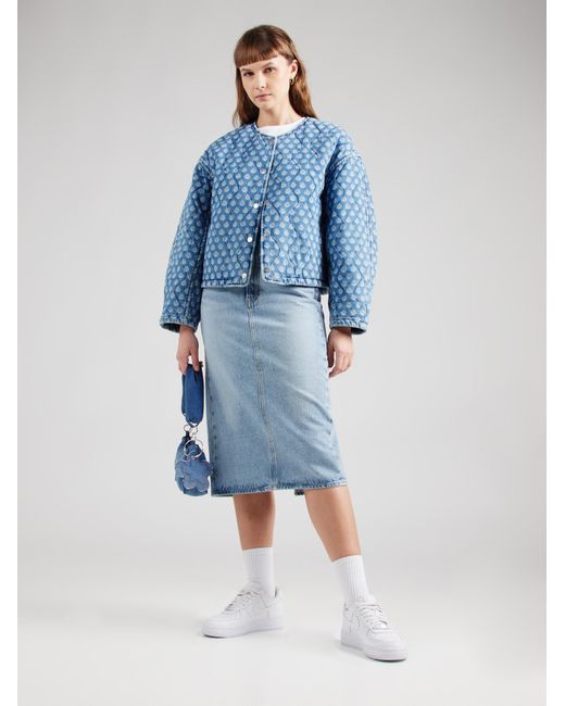 Levi's Blue Levis Rock High Rise Back Slit Skirt