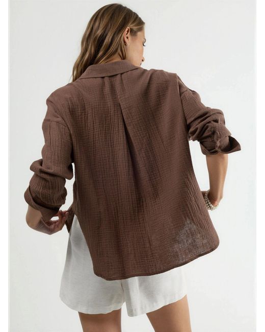 Busem Brown Bluse