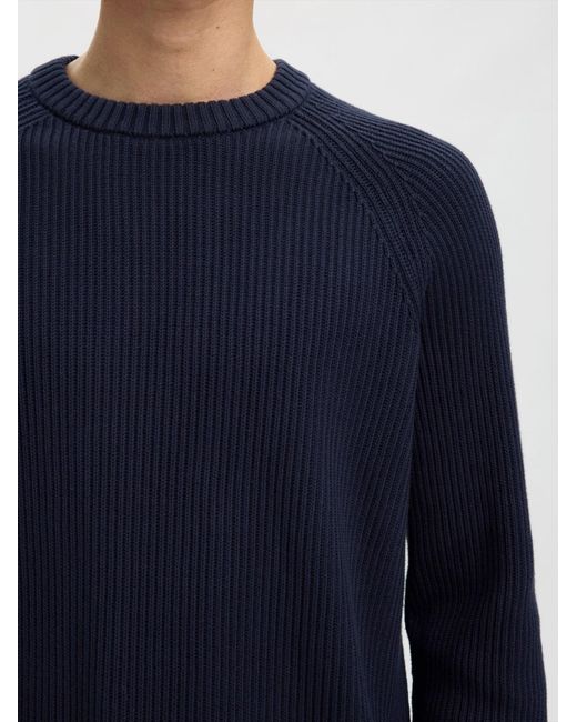 SELECTED Pullover Slmbraun in Blue für Herren