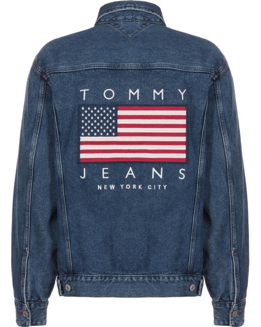 Tommy Hilfiger Tommy jeans jeansjacke ' us flag ' in Blau für Herren | Lyst  AT