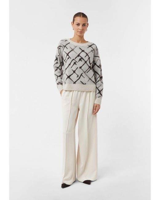 Comma, White Pullover