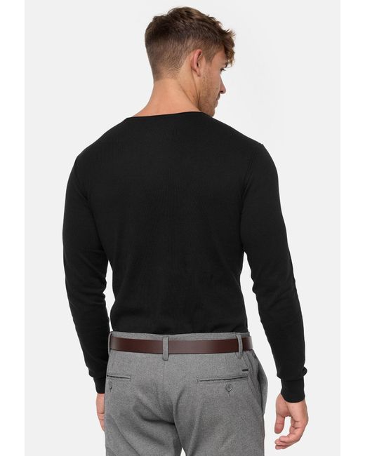 INDICODE Pullover Gamal in Black für Herren