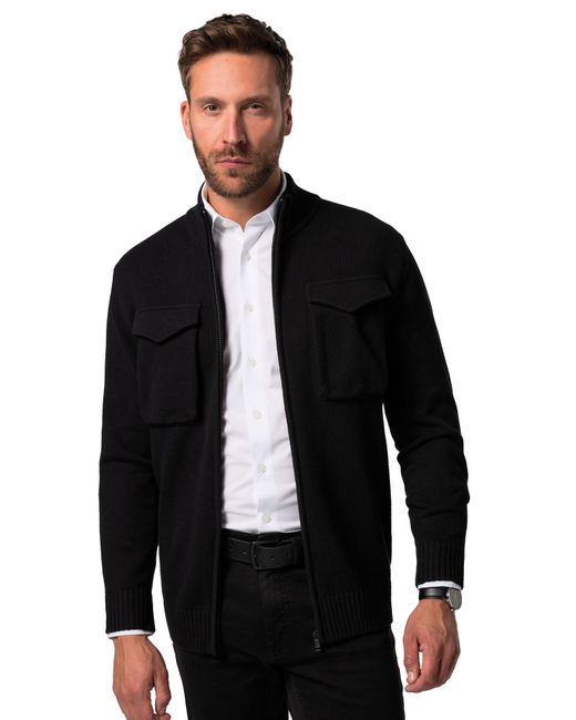 JP1880 Strickjacke in Black für Herren
