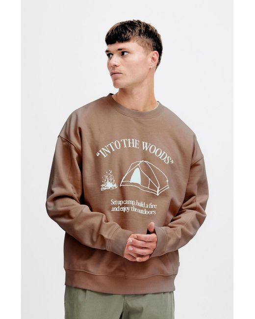 Solid Sweatshirt Hamad in Brown für Herren