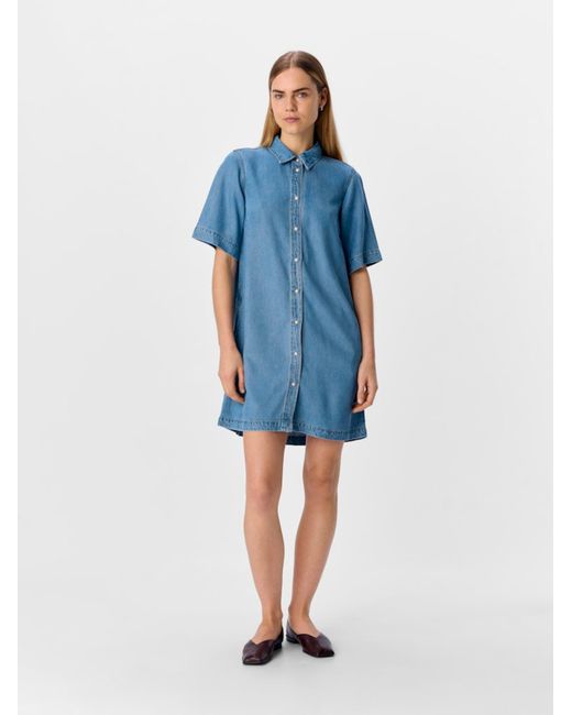 Object Blue Blusenkleid Objframe