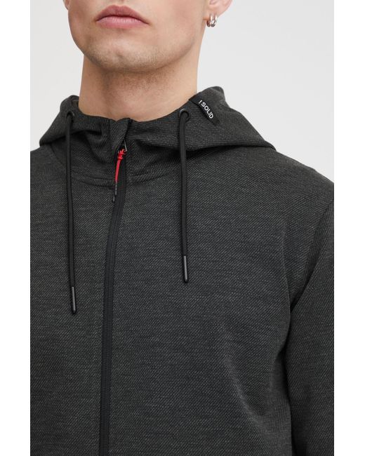 Solid Sweatjacke Vidit in Black für Herren
