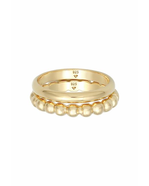 Elli Jewelry Metallic Ring Set