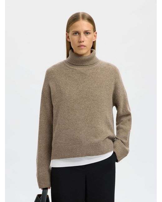 SELECTED Brown Pullover