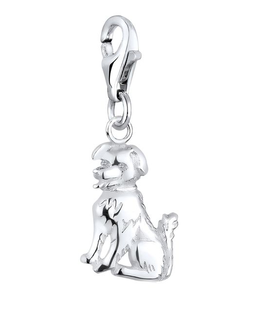 Elli Jewelry White Charm Hund