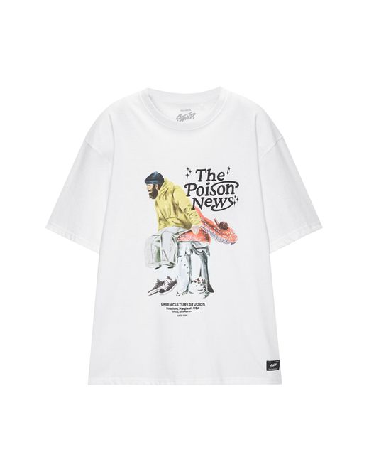 Pull&Bear T-shirt 'mc natural music' in White für Herren