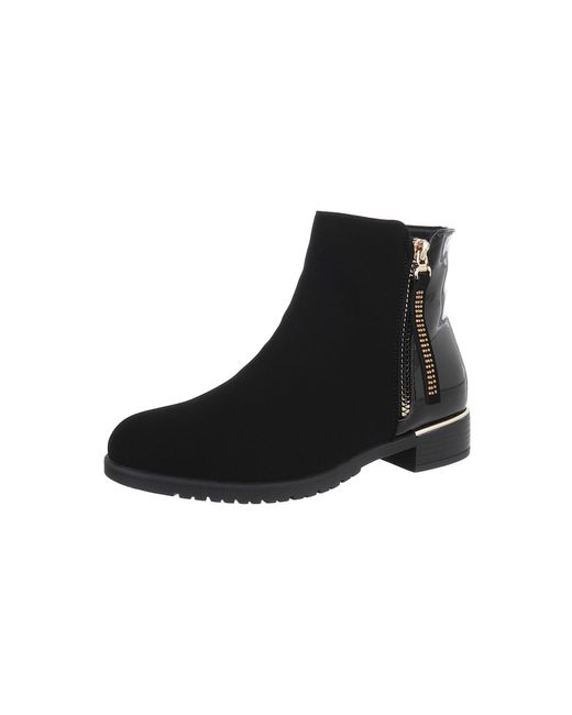 Ital-Design Black Stiefelette 'Flache'