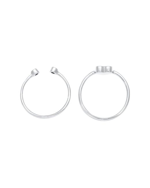 Elli Jewelry White Ring Set