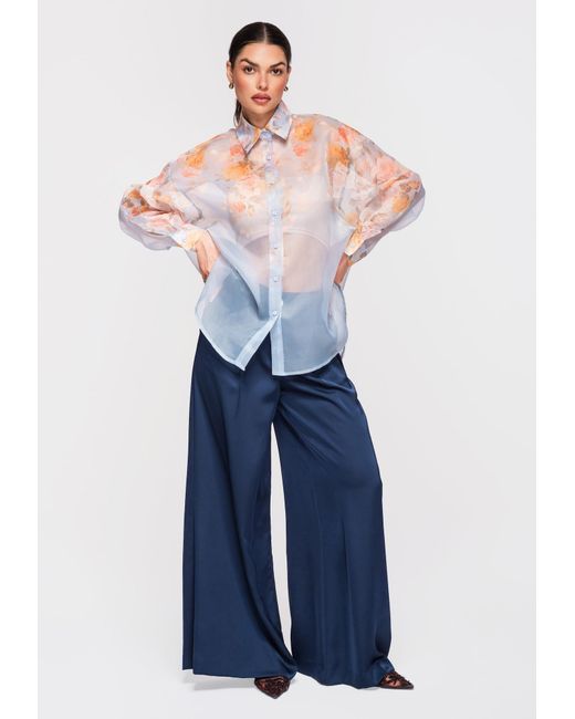 Ombre Blue Bluse Sh-E0028