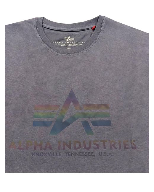 Alpha Industries Shirt Basic Logo in Blue für Herren
