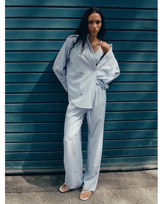 Mango Blue Bluse