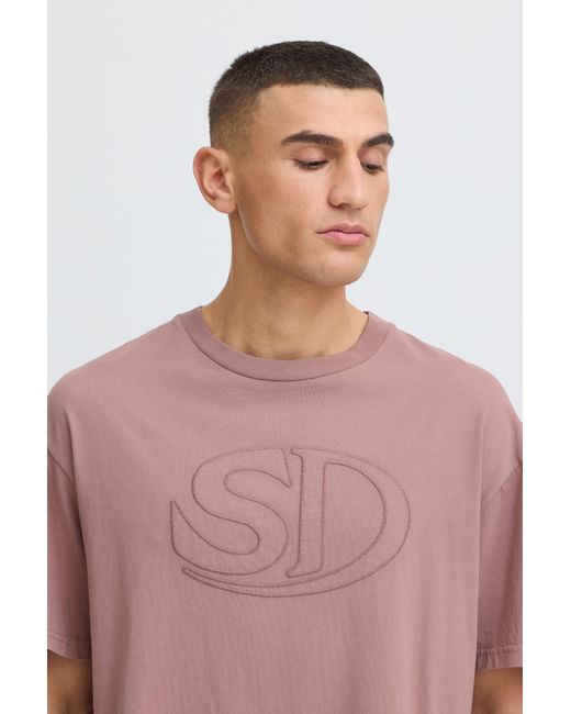 Solid Rundhalsshirt Sduncaster in Pink für Herren