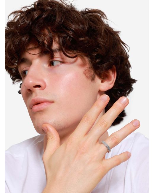 Heideman Ring Timon in White für Herren