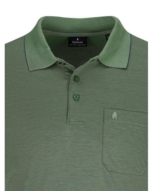 RAGMAN Shirt Basic in Green für Herren