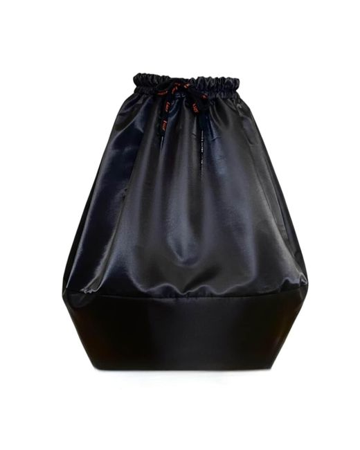 Unique Black Rock Taffeta Balloon Skirt