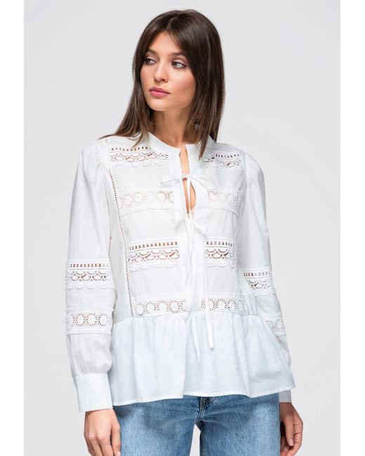 Ombre White Bluse