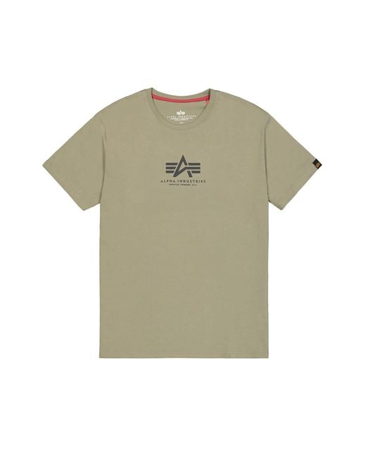 Alpha Industries Shirt Basic Mid Logo in Green für Herren