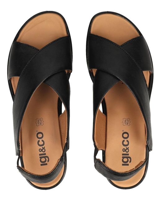 Igi&co Black Sandale