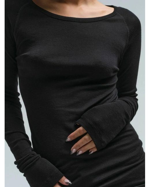 Seamless Basic Black Shirt Jade