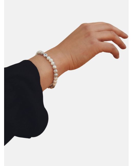 GOOD.designs Perlenarmband Mit Buchstabe F in Metallic für Herren