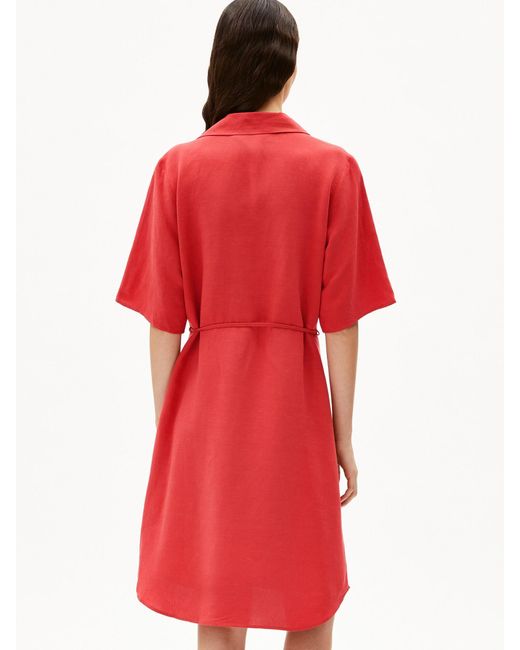 ARMEDANGELS Red Kleid Femnaami Lino