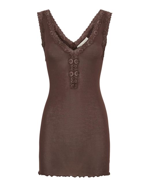 Seamless Basic Brown Top Lacey