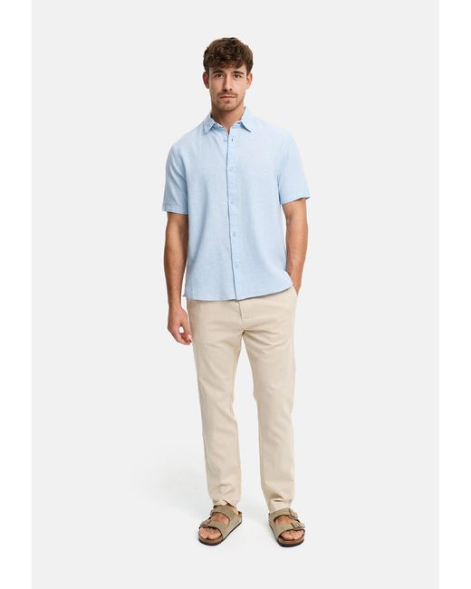 INDICODE Hemd Lino in Blue für Herren