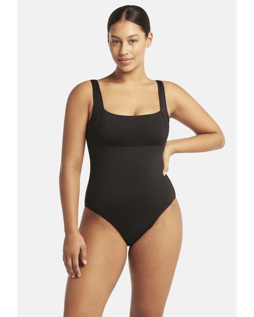Sea Level Black Badeanzug Essentials