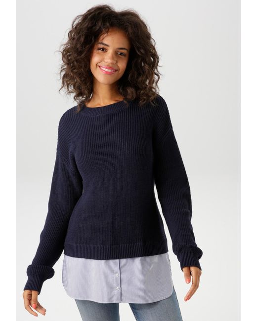 Aniston CASUAL Blue Pullover