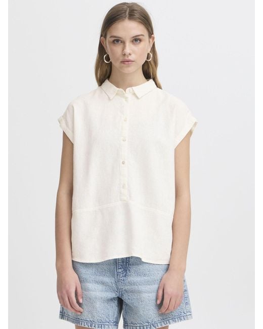 Ichi White Hemdbluse Ihlinno