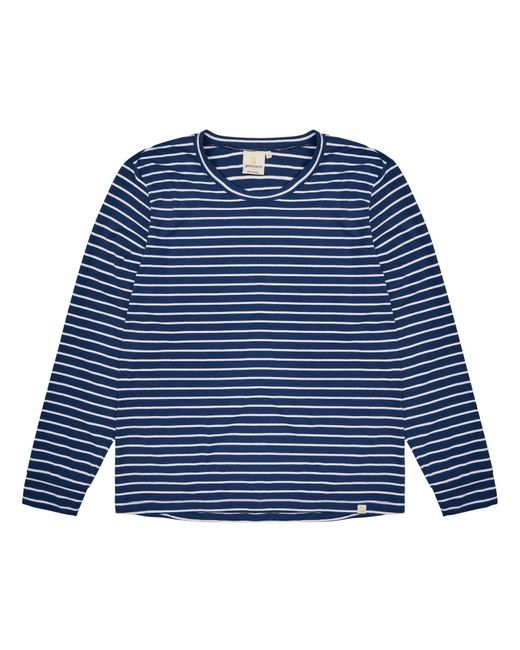 greenjama Pyjama Lang Ringel in Blue für Herren